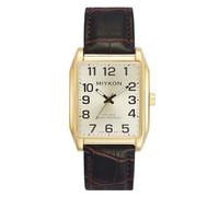 Miykon Relojes vintage para hombre, reloj analógico clásico cuadrado con correa de muñeca de piel auténtica, relojes de vestir para hombre, cuarzo japonés, resistente al agua hasta 100 pies, árabe