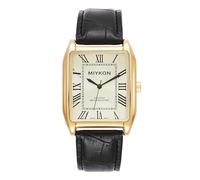 Miykon Relojes vintage para hombre - Reloj analógico cuadrado Tank clásico con correa de muñeca de piel auténtica, relojes de vestir para hombre - Cuarzo japonés, resistente al agua hasta 30 m, 38mm