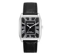 Miykon Relojes vintage para hombre | Reloj cuadrado para hombre con correa de cuero genuino | Pulido iónico, manecillas luminosas y segunda manecilla, vidrio resistente a los arañazos, cuarzo japonés,