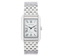 Miykon Relojes vintage para hombre | Reloj de vestir cuadrado para hombre con pulsera de acero inoxidable sólido pulido con iones | Cristal resistente a los arañazos, cuarzo japonés, resistente al