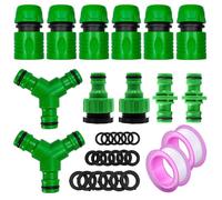 Miyobing Juego de 12 Conectores de (6 Conector de Manguera Rapido, 2 Manguera Doble Macho,2 Conector rápido para grifos,2 conector de derivación de pieza en Y)