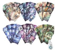 MiyouLuna 180 hojas de papel de cuentos de hadas, efemer vintage para álbumes de recortes, suministros de diario de basura con cinta adhesiva