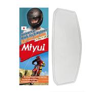 MIYUI JAPAN Película Protectora antivaho Universal para Casco de Motocicleta, Inserto de Lente de Visera Transparente Resistente a la Niebla 9,7 cm x 25,5 cm