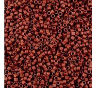 Miyuki DELICA - Cuentas de semillas Rocailles, tamaño 11/0, chocolate opaco mate (# DB1584), Japón, vidrio