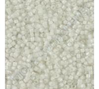 Miyuki DELICA - Cuentas de semillas Rocailles, tamaño 11/0, color blanco teñido en el interior (# DB0066), Japón, cristal