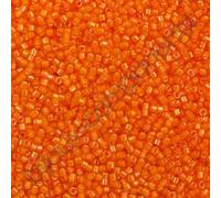 Miyuki DELICA - Cuentas de semillas Rocailles, tamaño 11/0, color naranja teñido en el interior blanco Ab (# DB1777), Japón, vidrio
