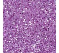 Miyuki DELICA - Cuentas de semillas Rocailles, tamaño 11/0, seda teñida en el interior lila Ab (# DB1868), Japón, cristal