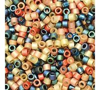 Miyuki Delica Seed Beads, tamaño 11/0, tubo de 7.2 gramos, mezcla de surf y arena MIX9090