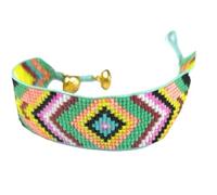 Miyuki Pulsera Mujer | Pulsera Hombre | Amistad | Brazalete mujer | Hecha a Mano Cristal Miyuki | Regalo Hilo Brazalete Dorado (Ver_Na_25)