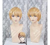 Miyuki Shirogane - Peluca corta para cosplay de Kaguya-Sama: Love Is War, color amarillo + gorra de peluca