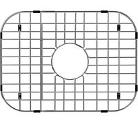 MIYUPTC Rejilla inferior para fregadero de cocina, protector de fregadero de acero inoxidable, 45,7 cm de largo x 34 cm de ancho con agujero de drenaje central para fregadero
