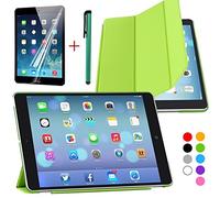 Mizar4Shop Smart Cover + carcasa trasera transparente para Apple Ipad 2/3/4 y retina - Funda ultra fina función standby despertador/sueño - Muchos Colores Disponibles - Concha Smart Carcasa Material Poliuretano Apple iPad Smart Cover - Original Mizar4Shop - Protector + Lápiz Incluye. verde Verde iPad Mini 4