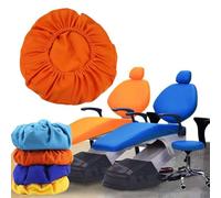 MIZHENG 4 Piezas/Juego Silla Dental Cuero De La PU Cubierta De Asiento Funda De Sillón Dental Elástico Impermeable Protector Dentista Contiene Reposacabezas, Asiento Funda Protectora(Color:Naranja)