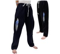 MIZHENG Unisexo Pantalones con Bolsa para Pierna con Catéter, Pantalones con Soporte para Bolsa De Orina con Bolsillos Dobles con Cremallera, Bolsas con Catéter para Nefrostomía, Cistostomía(Color:l)