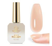 MIZHSE Builder Gel Nude, Gel de construcción para uñas de gel, gel UV para uñas, 8 en 1, gel para extensión de uñas, base coat, fortalecimiento de uñas, 16 ml, color nude