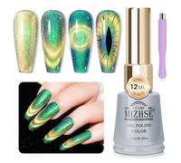 MIZHSE Cat Eye UV Cel Esmalte de uñas de 12 ml Cateye UV Gel 9D Cateye Magnético Ojo de Gato Gel Cateye Imán 9D Camaleón UV Esmalte de uñas Glitter Magnético Gel Nail Polish con 1 Imán DIY Art