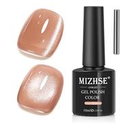 MIZHSE Cat Eye UV Gel Cateye Magnético Esmalte de Uñas Glitter Cat Eye UV Gel para Diseño de Uñas Oro Rosa, 10 ml