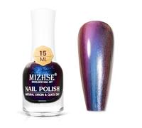 MIZHSE Chameleon Esmalte de uñas de secado rápido, metálico, holográfico, brillante, con efecto de cambio de color, color violeta, gel sin lámpara UV, 15 ml