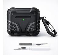 Mizi Funda protectora resistente para AirPods de 4ª generación (2024) con kit de limpieza, diseño de protección dura a prueba de golpes, compatible con carga USB-C e inalámbrica, verde (negro, Air