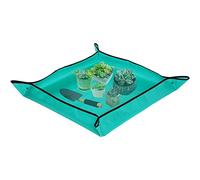 Mizijia Alfombrilla de plantación Plegable,Alfombrilla de Planta Impermeable PE Espesado,Suculenta para Replantar, Estera de jardinería de plántulas (100x100cm, Verde)