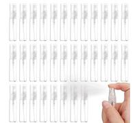 mizikuu 100 Piezas Botella de Spray Transparente 2ml, Mini Frascos Perfume Atomizador Rellenables Plástico Botella Vacía de Spray Pulverizador Viaje Frasco Perfume para Viajes Vacacione