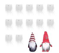 mizikuu 12 Piezas Barba de Gnomo, Navidad Barba de Gnomo para Manualidades y Bolas de Madera DIY GNOME Bigotes Faux Fur Artesanía para Navidad Artesanía Parche Muñeca Regalo