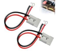 mizikuu 2 Piezas Anderson Conectores Batería, 50A 600V Enchufe del Conector de Desconexión de Conexión Rápida de la Batería con 50cm 10AWG Línea de Enchufe de Carga de Carretilla Elevadora Eléctrica