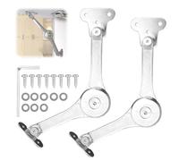 mizikuu 2 Piezas Bisagra Cierre Suave de Soporte de Tapa, Bisagra de Soporte de Tapa Elevación Ajustable Cocina Puerta de Gabinete Bisagras para Muebles Soporte de Tapas de Armario