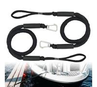 mizikuu 2 Piezas Cabos de Amarre para Barcos, Cuerda de Carga Bungee Boat Dock Line con Clip De Acero Inoxidable Línea Muelle 4ft versátil Cuerda de Amarre para Barcos, Lanchas a Motor, Kayak, Canoa