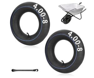 mizikuu 2 Piezas Cámaras de Aire Ruedas Pequeñas, 4.80/4.00-8 Tubo Interior para Llantas con Válvula Rueda Neumática Tubo Interior para Carretillas, Mini Bicicleta, Césped Jardín Equipo