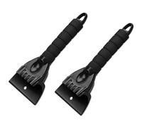 mizikuu 2 Piezas Rascadores de Hielo, Coche Raspador de Hielo con Mango Suave, Parabrisas de Coche Pala de Nieve de Invierno Portátil Nieve Herramienta de Eliminación Romper Hielo Herramienta, Negro