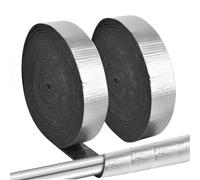 mizikuu 2 unidades de aislamiento de tuberías para exteriores, 10 cm x 5 m, aislamiento de canales, para enrollar aislamiento, tubos de calefacción, autoadhesivos, para tuberías, aislamiento de