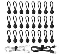 mizikuu 24 Magnéticos para Cables, Organizador de Cables Reutilizable de Silicona Clips Magnéticos para cables Soporte Magnético Para Cables para Hogar Escuela Oficina