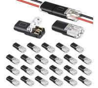 mizikuu 25 piezas Conector de Cable de 2 Pines, Conector de Enchufe para Coche 18-22 AWG Conectores Eléctricos Rapidos Impermeable Conector de Alambre de Baja Tensión