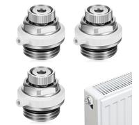 mizikuu 3 PCS Válvula de Ventilación para Radiadores, 1/2" Válvulas de Radiador Conector de Válvula de Purga de Ventilación de Radiador Para el Ahorro de Energía