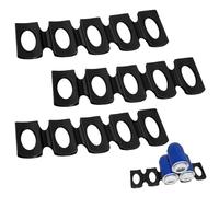 mizikuu 3 Piezas Portabotellas, Botelleros para Nevera de Silicona Plegable Estante para Almacenamiento De Botellas Apilador para Latas para Frigorífico, Cocina, Armadi, Bar, Negro
