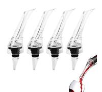 mizikuu 4 Piezas Aireador Vino Pourer, Decantador para Rojos Blancos Sin Goteo Vertedor Rapido Profesional Oxidante de Vino Tinto con Bomba de Vacío Aireador para Botella Sin BPA