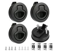 mizikuu 4 Piezas Botón De Cierre Para Cajones, Pulsador Autocaravana Botón pulsador Gabinete Cerradura Puerta Boton para Cerradura de Muebles Coche Camper Barco Cajón Armarios