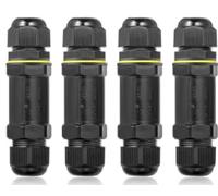 mizikuu 4 Piezas Caja de Conectores Impermeables, 5 Polos Caja de Conexiones Ø4-14 mm Conector de Cable Estanco IP68 Cable Eléctrico Conector Exterior