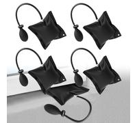 mizikuu 4 Piezas Cuña de Aire de Bomba, Cojines de Montaje Air Pump Wedge Ayuda de Montaje para la Instalación de Puertas y Ventanas Capacidad de Carga 200 kg, Negro