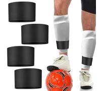 mizikuu 4 Piezas Espinilleras de Silicona, Banda sujeta espinilleras Espinilleras de fútbol superresistentes Soporte Antideslizante para Adultos y niños