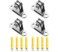 mizikuu 4 Piezas Ruedas Poleas para Cuerda, Silencioso Polea Pared Polea Simple Rodamiento Polea Fija Polea de inversión para Cuerda de Lavandería, Equipos de Fitness