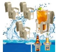 mizikuu 4 soportes para bebidas, borde de piscina, accesorios para fiesta, parque acuático, playa, fiesta temática