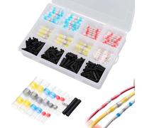 mizikuu 500pcs Conectador del Alambre del Sello de la Soldadura, Terminales Eléctricos Termorretráctiles, 4 Tamaños Conectores de Cable Terminales Aislados Impermeable para Automóviles, Barcos