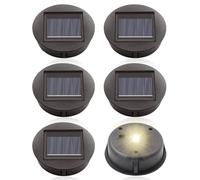 mizikuu 6 Piezas Lámparas Solares de Repuesto Superior, 8 cm Accesorios de Repuesto Luz Solar LED Parte Superior de Repuesto de Luces Solares Impermeable para Aire Libre, Jardín, Decoración Patio