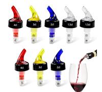 mizikuu 8 Piezas Vertedor para Botellas,4 cl 3 cl 2 cl 1,5 cl boquillas de Vino Medido Caño Botellas Dispensador Licor Prueba de Fugas Wine Bottle Pourers para Vino, Cóctel, EspírituCónico