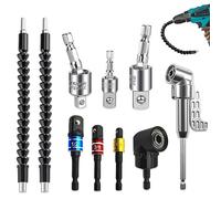 mizikuu Adaptador para Destornillador Angular de 105°, Extensión de Broca Flexible Adaptador de Taladro en ánguloRecto Vástago Flexible Multifuncional Adaptador de Zócalo