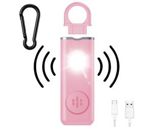 mizikuu Alarma Personal, 130 dB alarmas de Bolsillo de Seguridad Recargable Llavero de Autodefensa con Función de Iluminación LED Alarma Personal Autodefensa para Mujeres Mayores y Niños