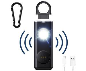 mizikuu Alarma Personal, 130 dB alarmas de Bolsillo de Seguridad Recargable Llavero de Autodefensa con Función de Iluminación LED Alarma Personal Autodefensa para Mujeres Mayores y Niños