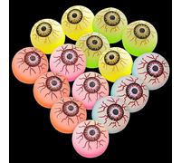 mizikuu Bolas de ojos espeluznantes,15 Piezas Globos Oculares de Halloween color surtido bolas hinchables de Halloween Bolas de Rebote para la decoración de la casa embrujada fiesta de Halloween